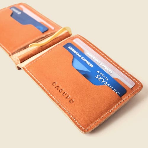 Casupo Bifold Money Clip Wallet In Orange