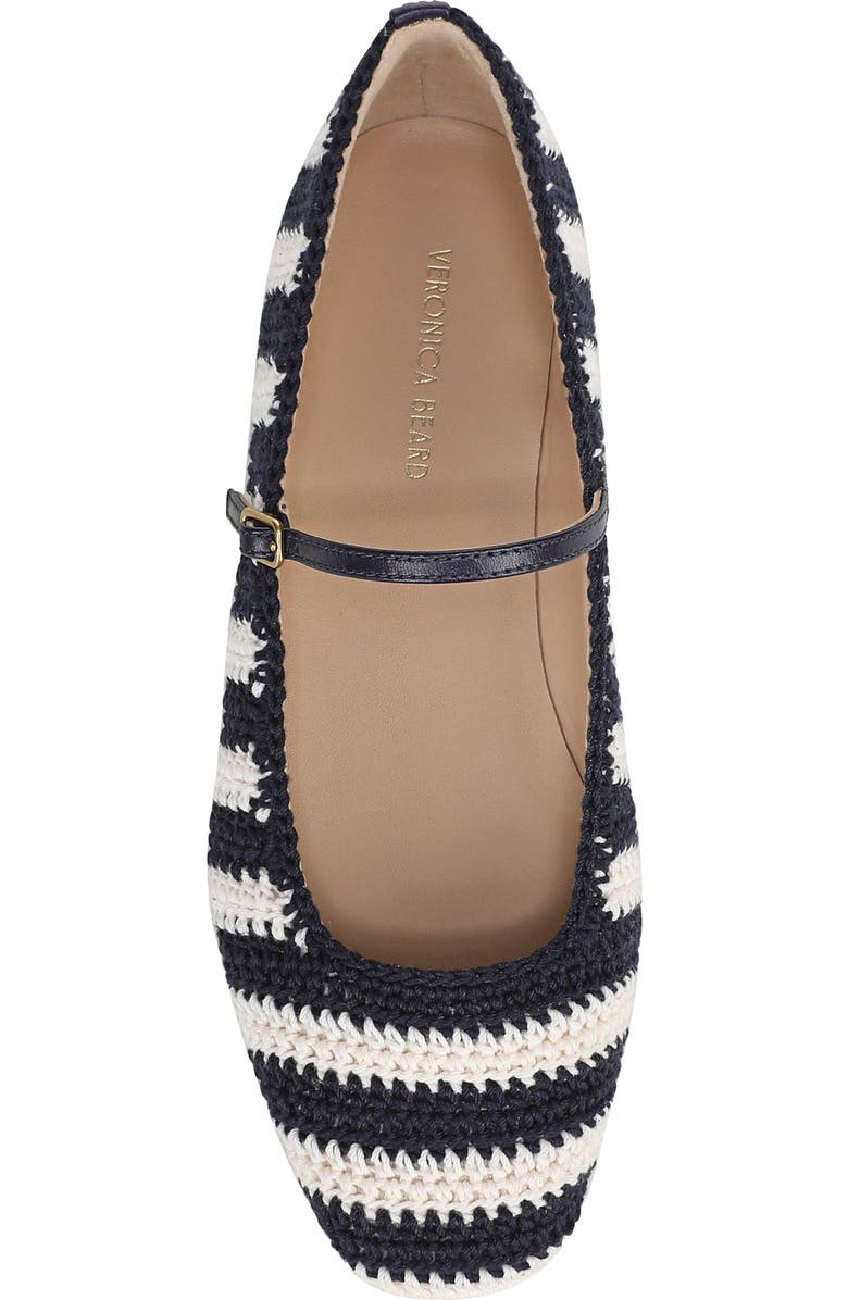 Veronica Beard Ellie Crochet Flat, Alternate, color, Navy/ Ecru