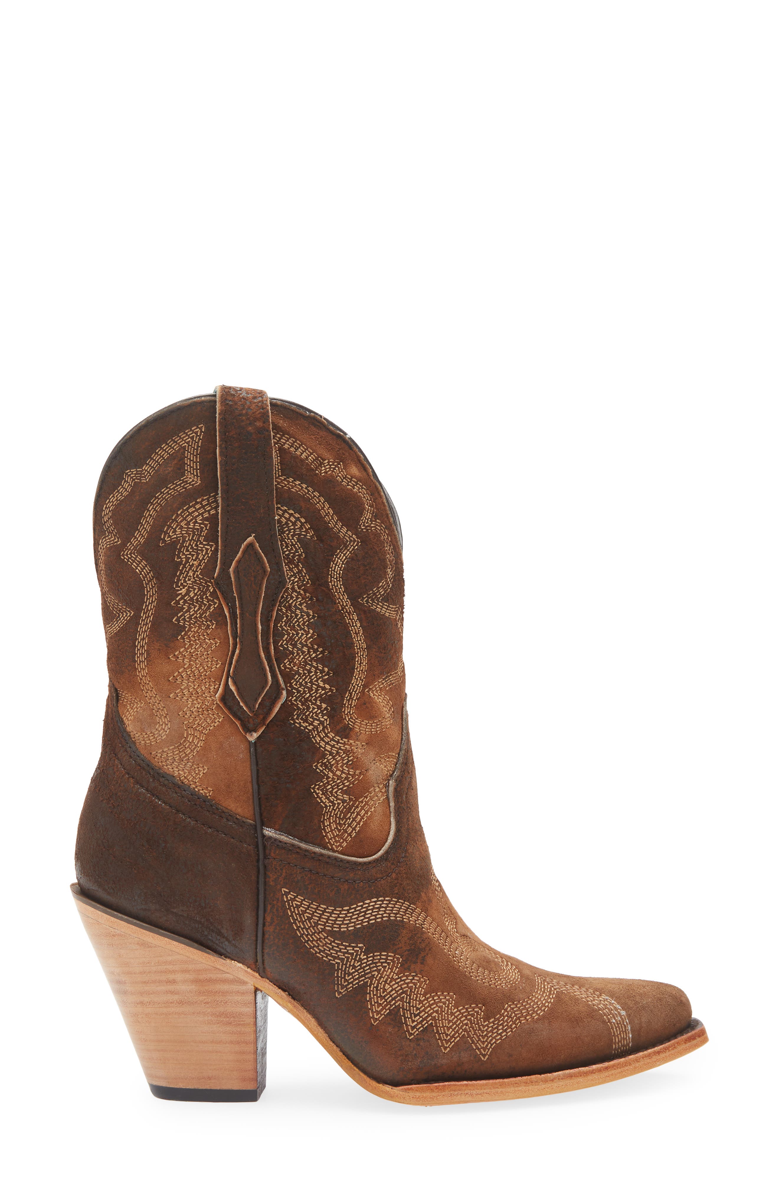 CORRAL Distressed Leather Western Boot, Alternate, color, Brown