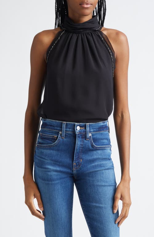 Veronica Beard Tanisha Sleeveless Silk Top In Black