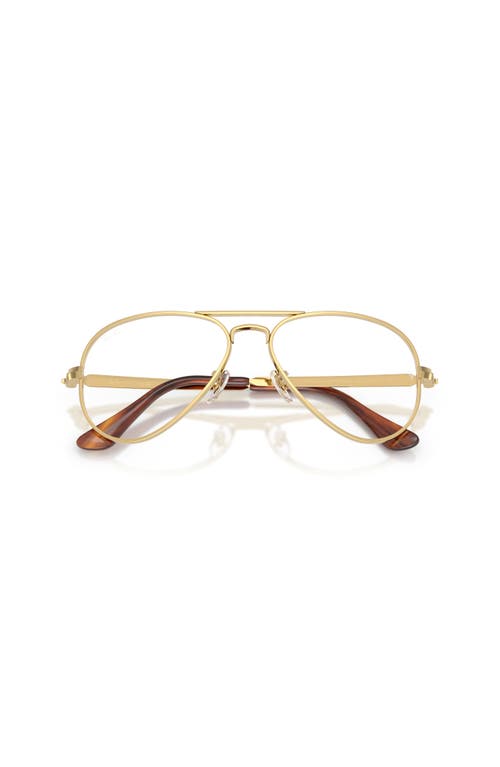 Ray Ban Ray-ban 58mm Pilot Optical Glasses In Gold