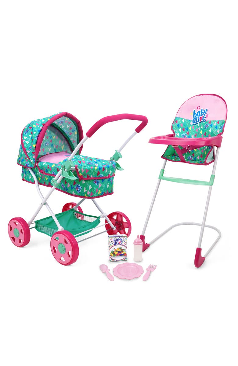 Baby Alive Travel N' Feed Set 7Pcs Green, Main, color, 