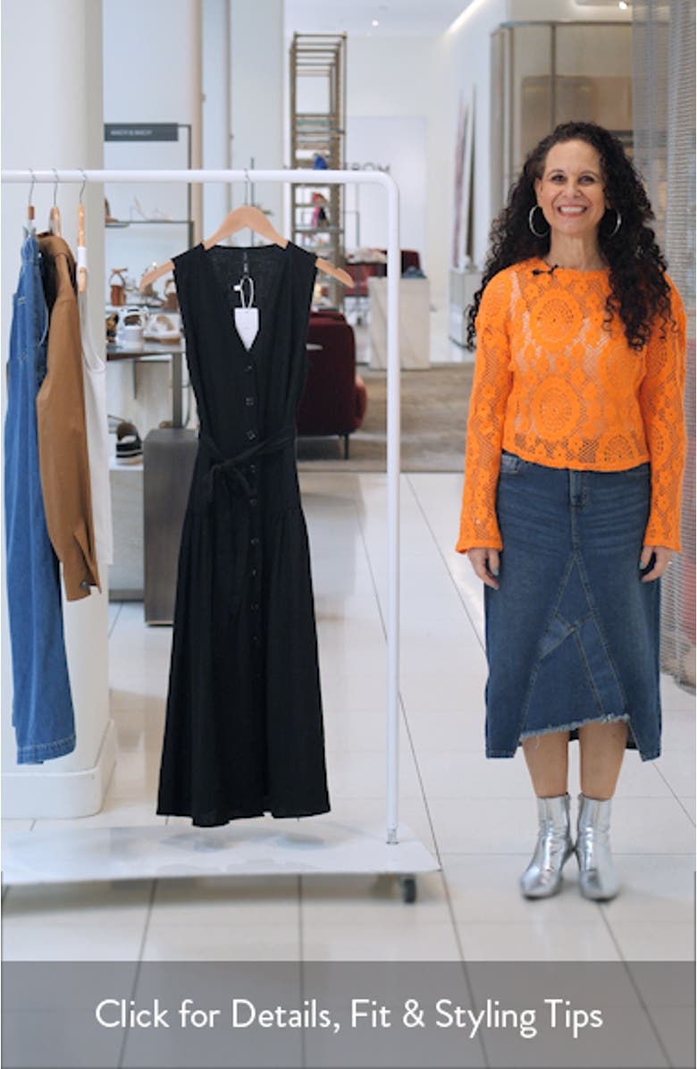 Zamore Sleeveless Tie Waist Midi Dress, sales video thumbnail