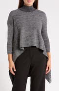 PATRIZIA LUCA High Low Mock Neck Sweater