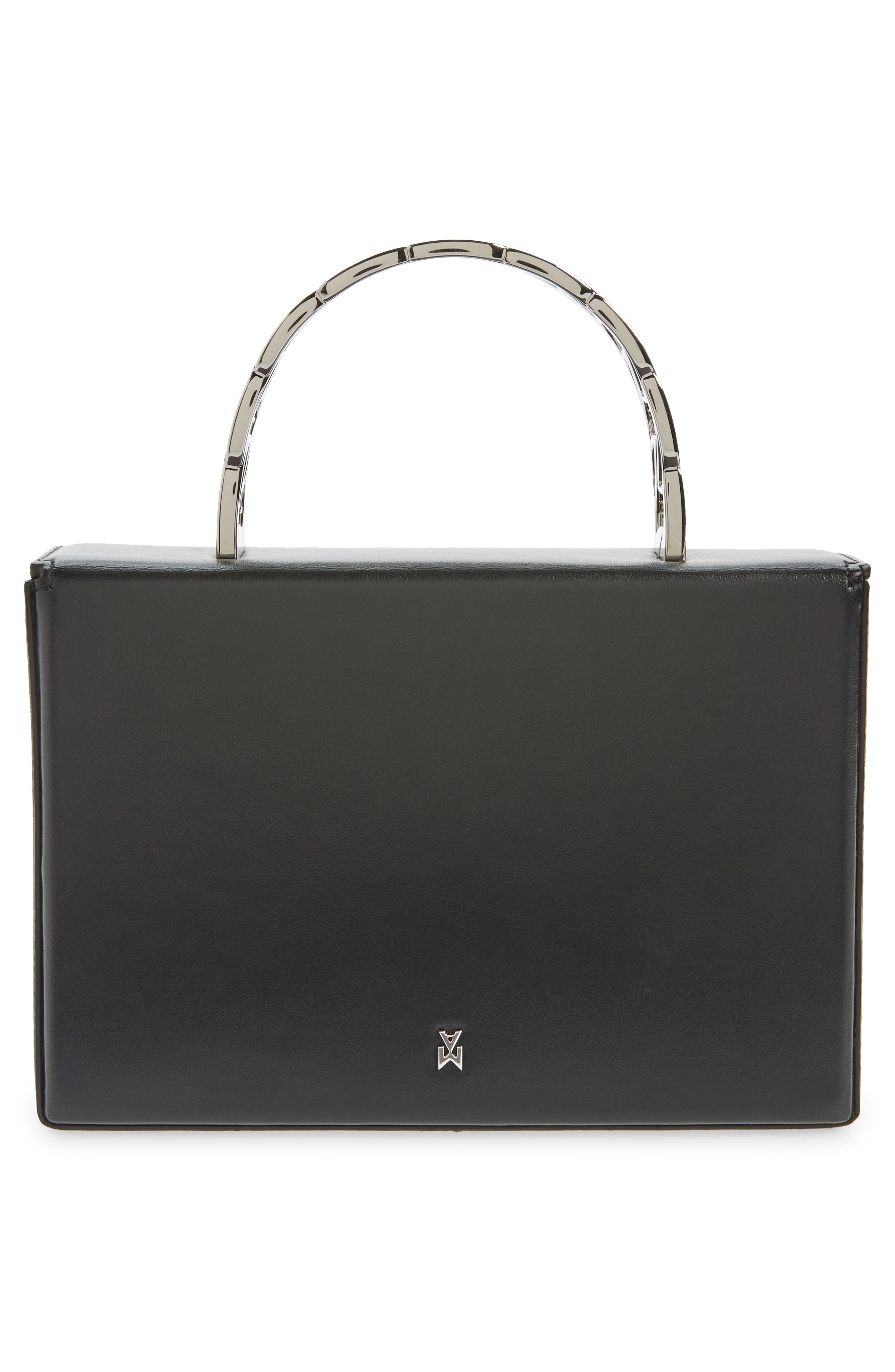 Amina Muaddi Amini Pernille Leather Top Handle Bag, Alternate, color, 