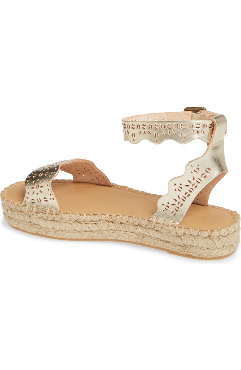 Soludos Cadiz Wave Platform Ankle Strap Sandal, Alternate, color,