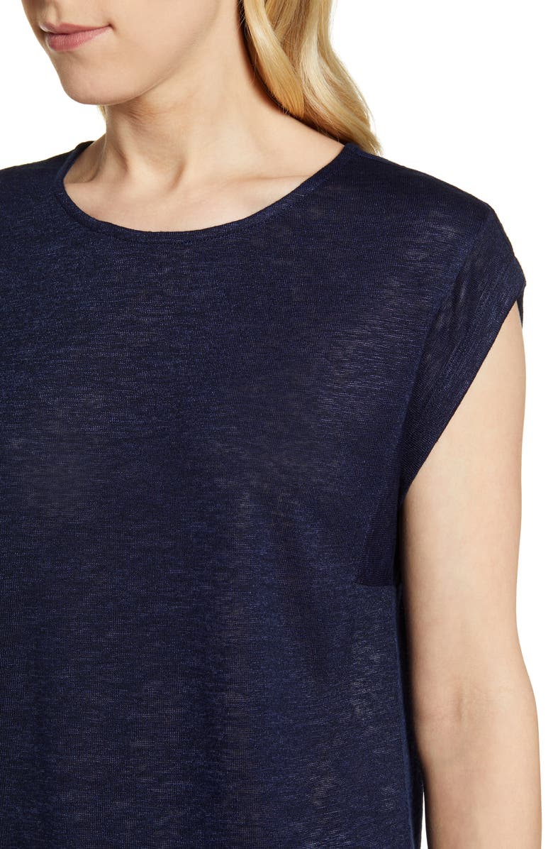 Bobeau Cap Sleeve Knit Top, Alternate, color, 