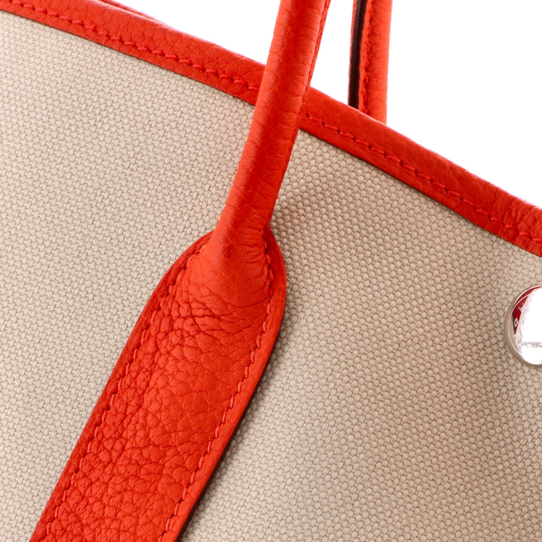 Garden Party Tote Toile and Leather 30, Alternate, color, Orange