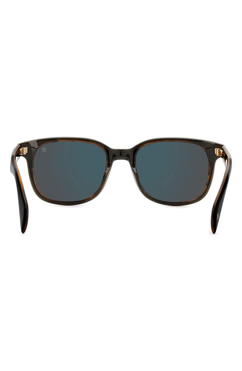 David Beckham Eyewear 53mm Rectangular Sunglasses, Alternate, color, Black Striped Brown/ Grey Ar