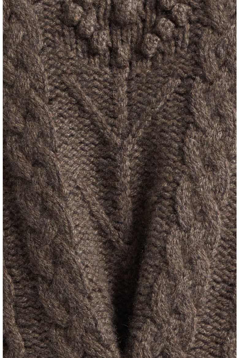 Mabel Cable Stitch Cashmere V-Neck Cardigan, Alternate, color, VOLE