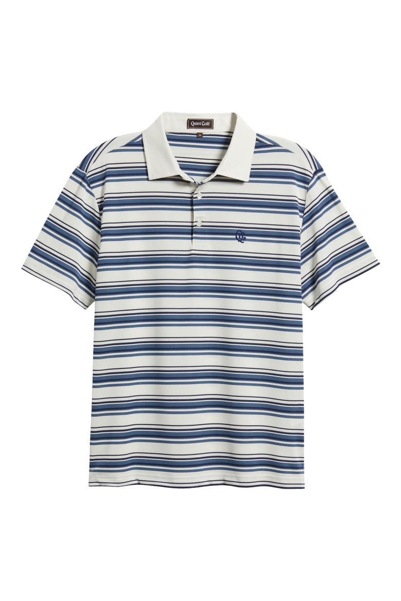 Monogram Stripe Golf Polo, Alternate, color, NAVY