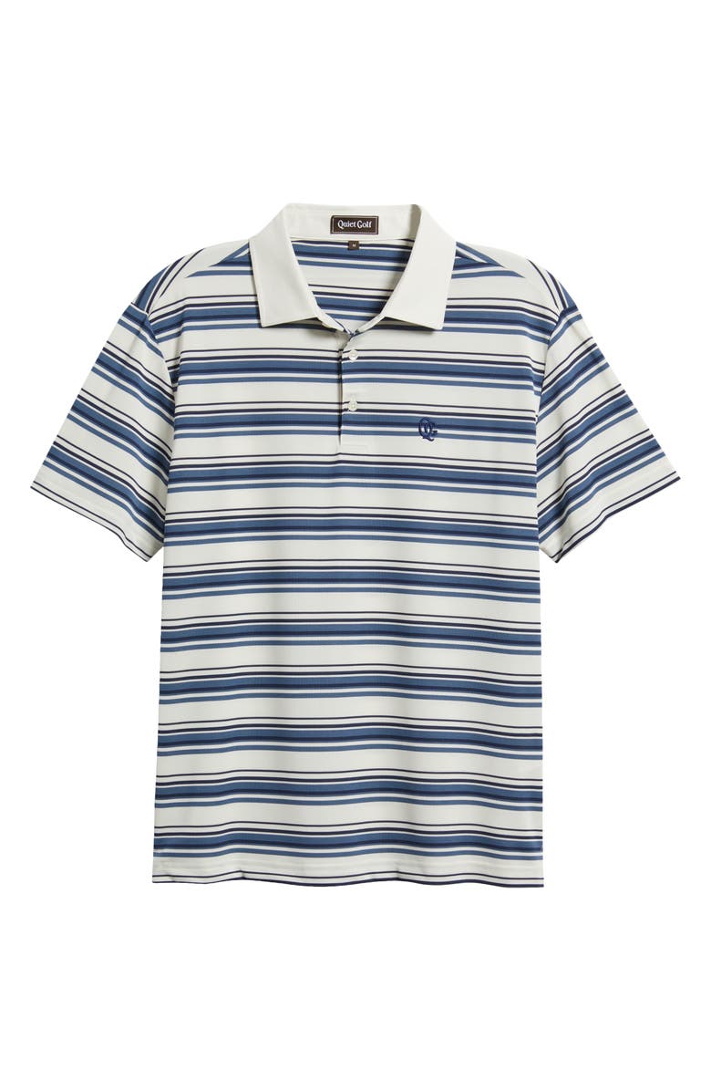 Quiet Golf Monogram Stripe Golf Polo, Alternate, color, 
