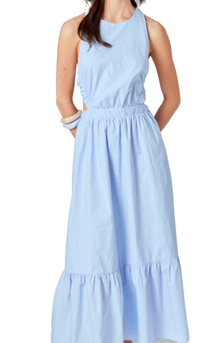 English Factory Open Back Sundress, Alternate, color, Powder Blue