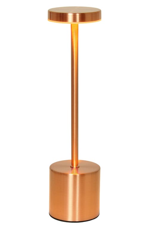 Lalia Home Touch Activated Wireless Lamp In Copper