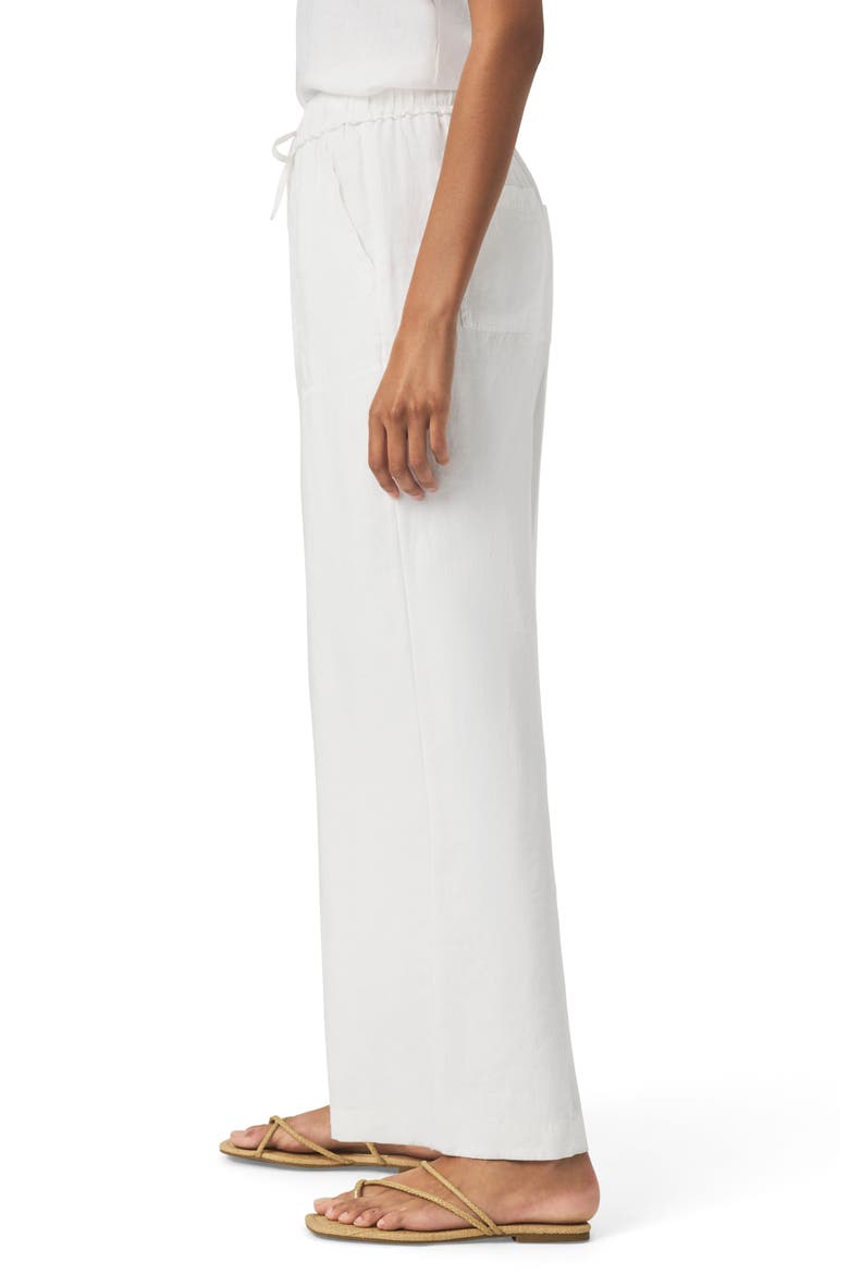 Stella Linen Drawstring Pants, Alternate, color, WHITE