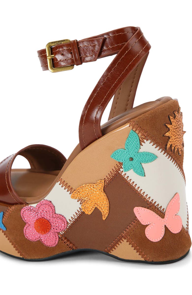 Kurt Geiger London Patchwork Platform Wedge Sandal, Alternate, color,