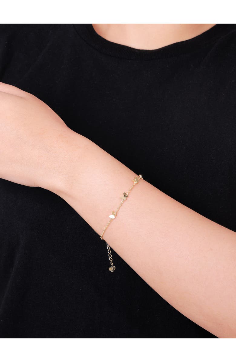 DEVATA Butterfly Chain Bracelet in 14K Gold, 5mm, Alternate, color, Yellow Gold