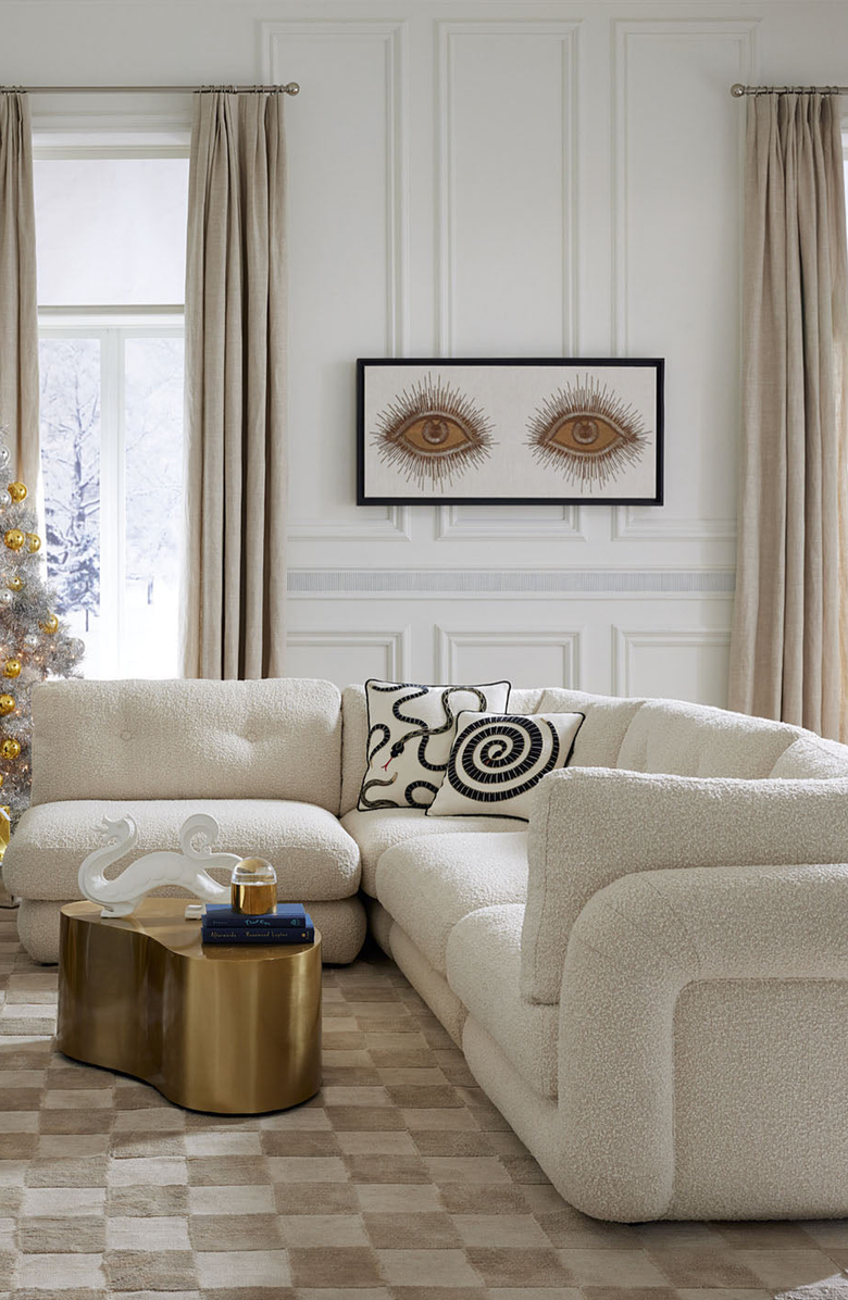 Jonathan Adler Eden Coil Embroidered Pillow, Alternate, color,