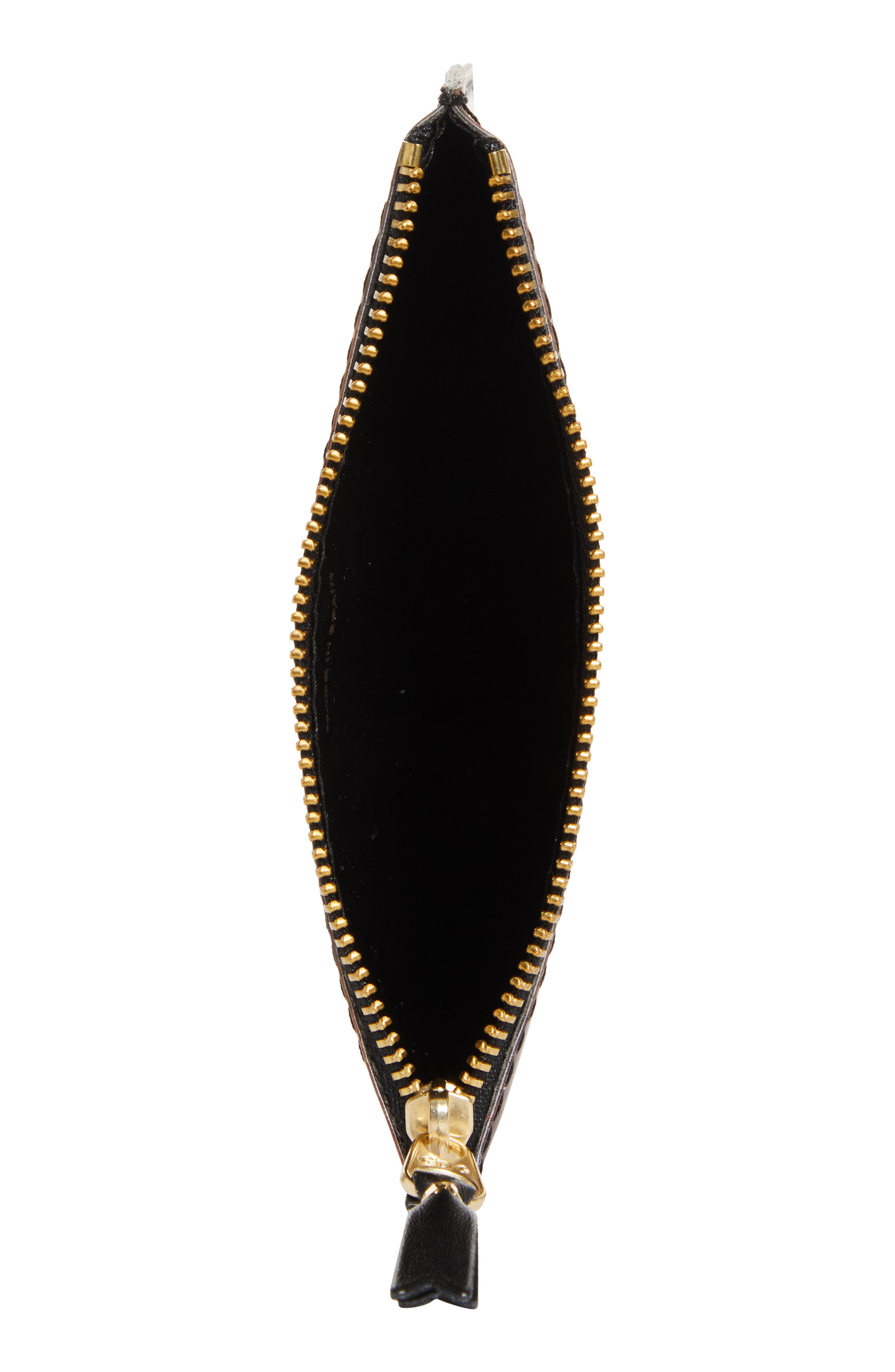 Comme des Garçons Wallets Small Tartan Leather Zip Pouch, Alternate, color, 