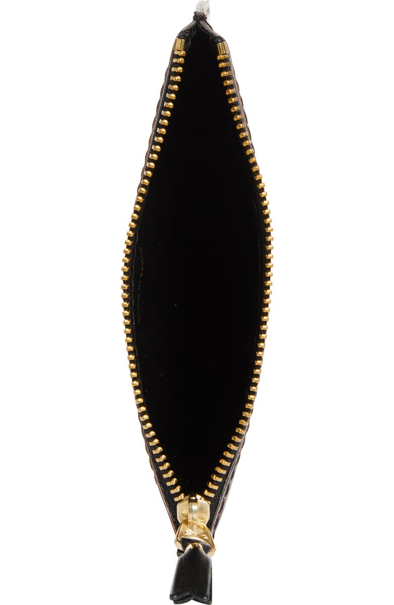 Comme des Garçons Wallets Small Tartan Leather Zip Pouch, Alternate, color,