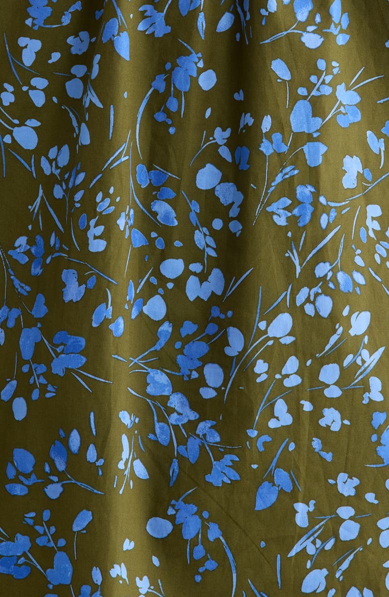 SUGARLIPS Solvay Floral Nellian Ruffle Collar Button-Up Shirt, Alternate, color, Green-Blue-Multi