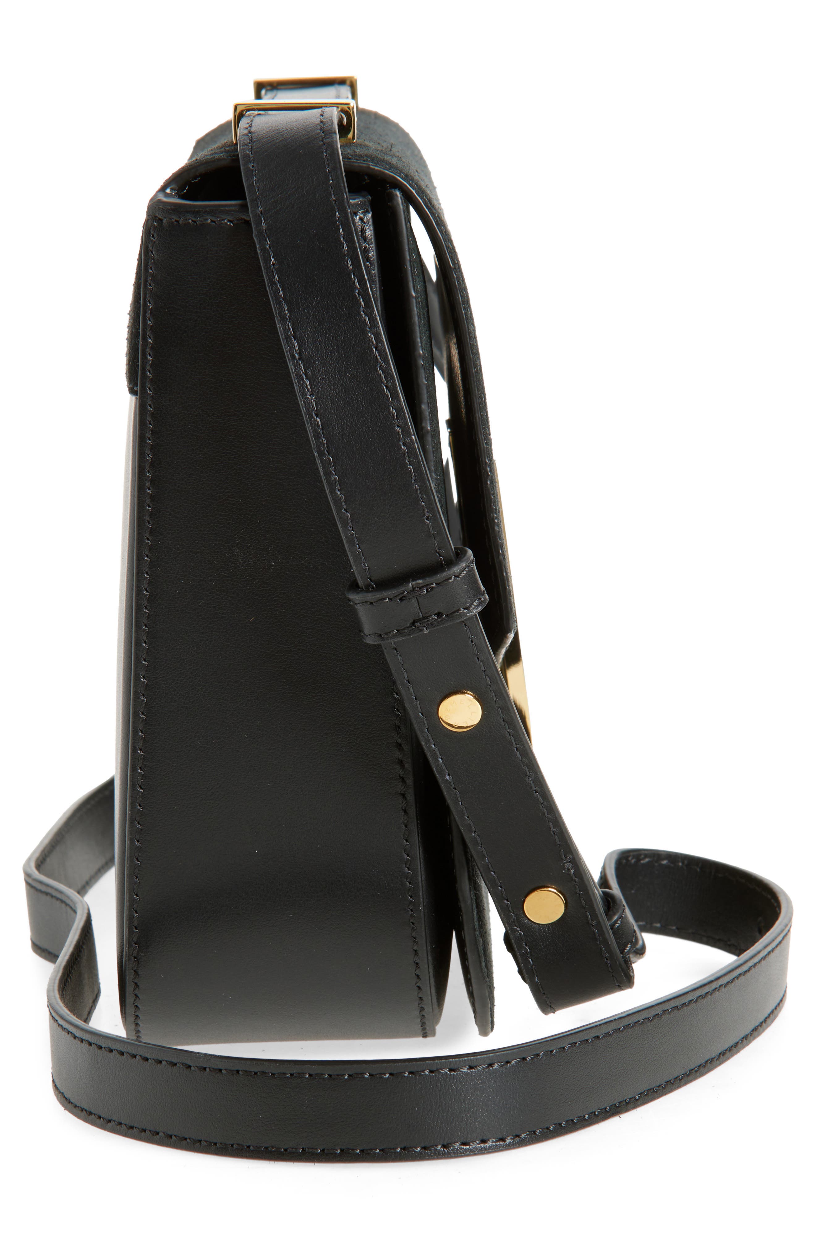 DeMellier Vancouver Leather Crossbody Bag, Alternate, color, Black Black Enamel