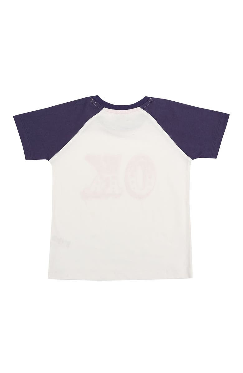 Lilly + Sid Organic Cotton Ok Slogan Print T-Shirt, Alternate, color, Cream/Navy