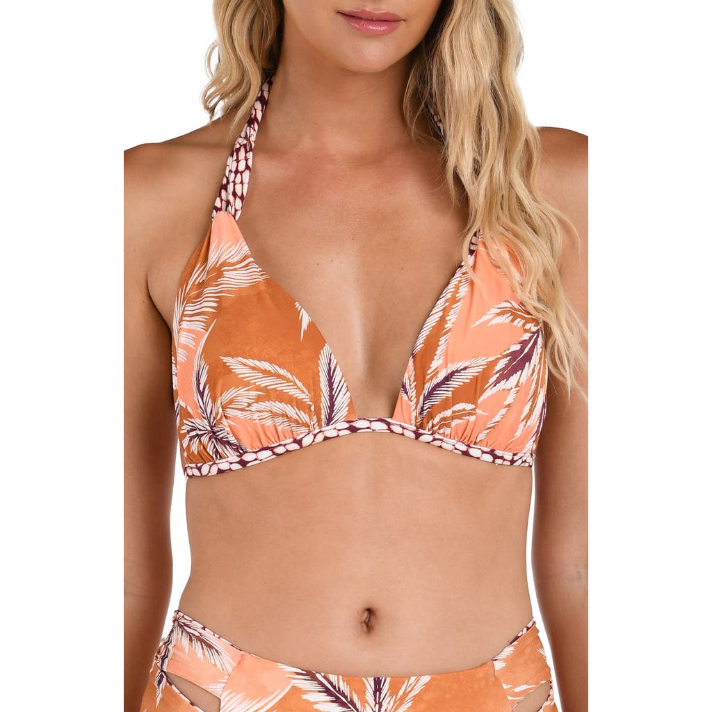 La Blanca Sandy Cove Reversible Bikini Top in Sienna