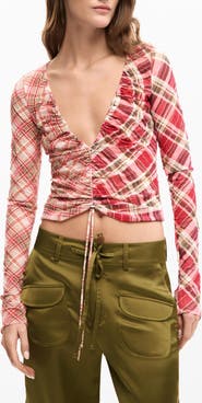 Desigual Ruched Front Long Sleeve Shirt