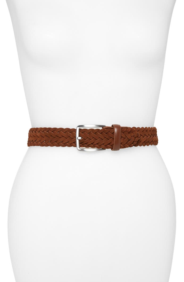 Nordstrom Braided Leather Belt, Main, color, 