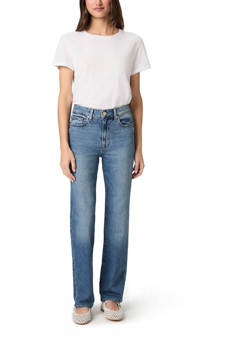 Stevie High Waist Straight Leg Jeans, Alternate, color, KEYSTONE