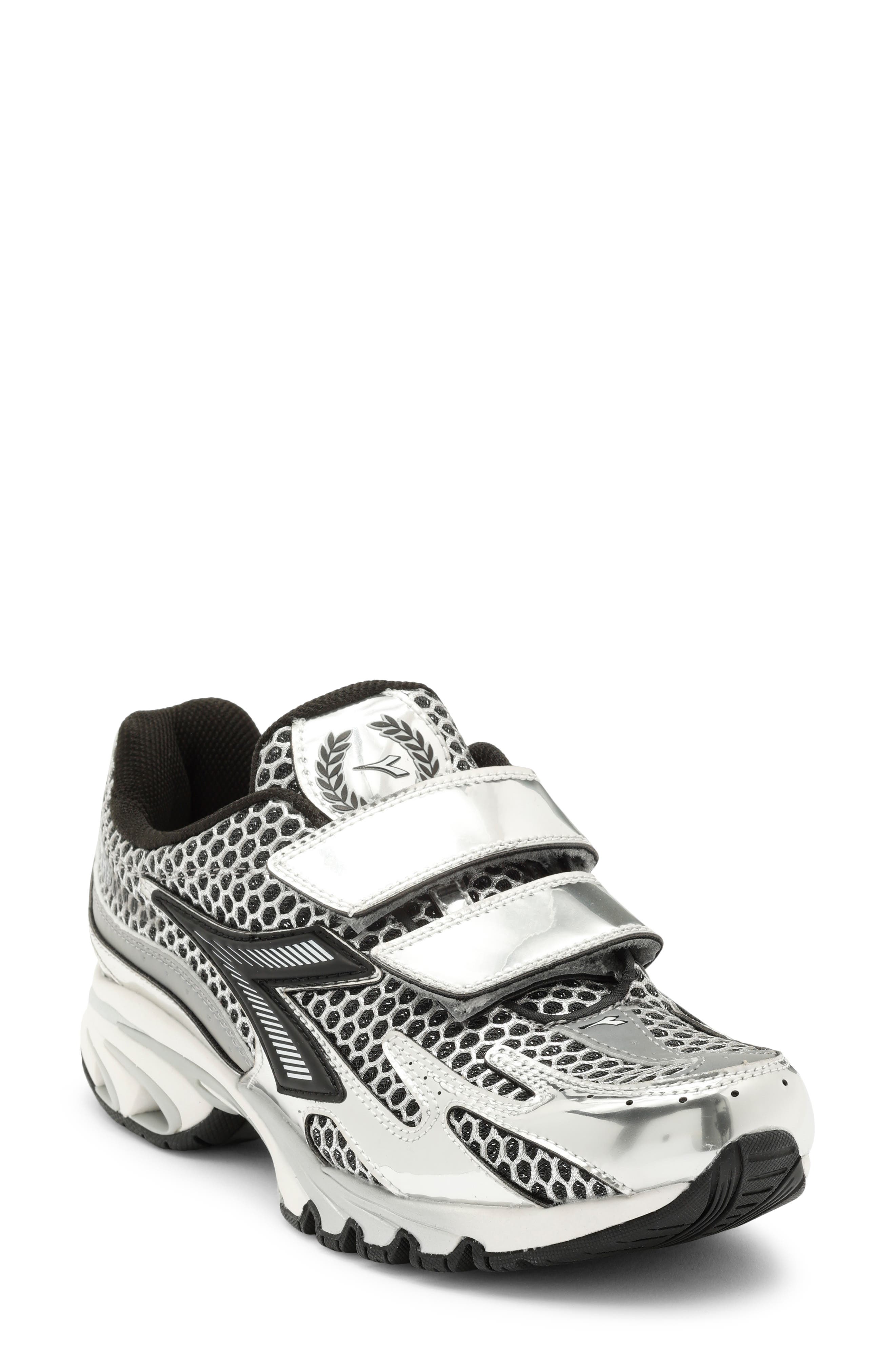 Diadora Gender Inclusive Mythos Propulsion 280 Strap Sneaker, Main, color, Silver Dd/ Black