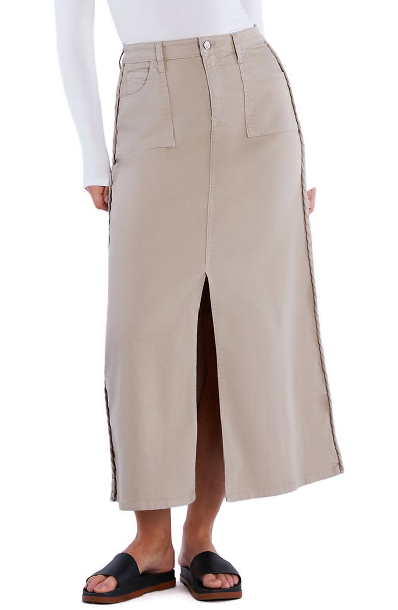 Wash Lab Denim Braided Denim Maxi Skirt, Main, color, Cool Clay