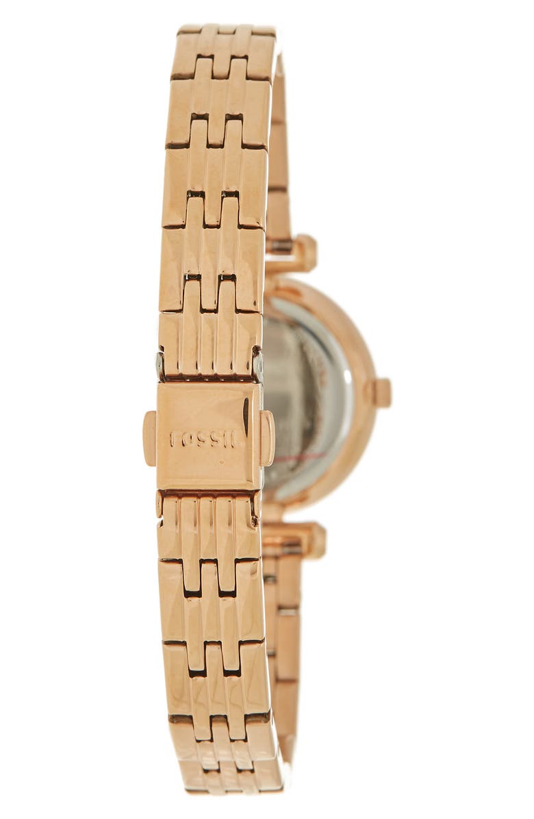 Fossil Tillie Mini 3-Hand Stainless Steel Bracelet Watch, 26mm, Alternate, color,