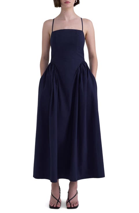 Sadee Cotton Poplin Midi Dress