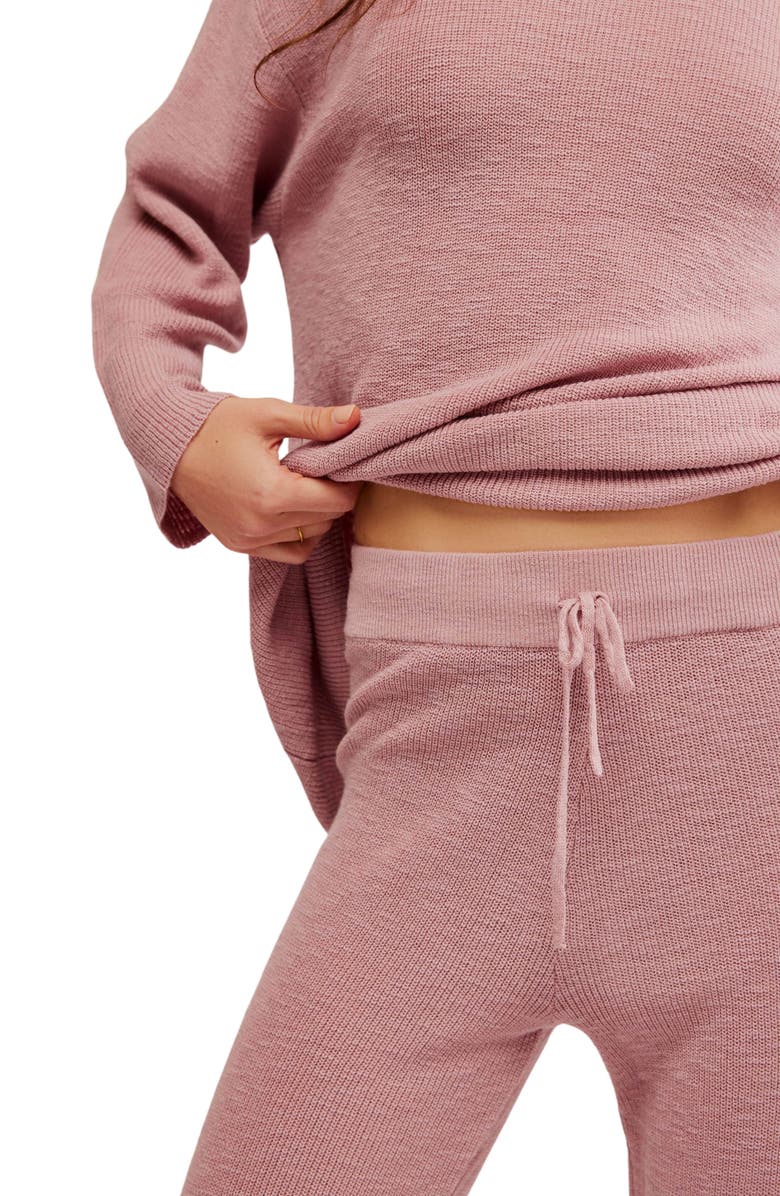 Free People Malibu Sweater & Pants Set, Alternate, color, Pale Mauve