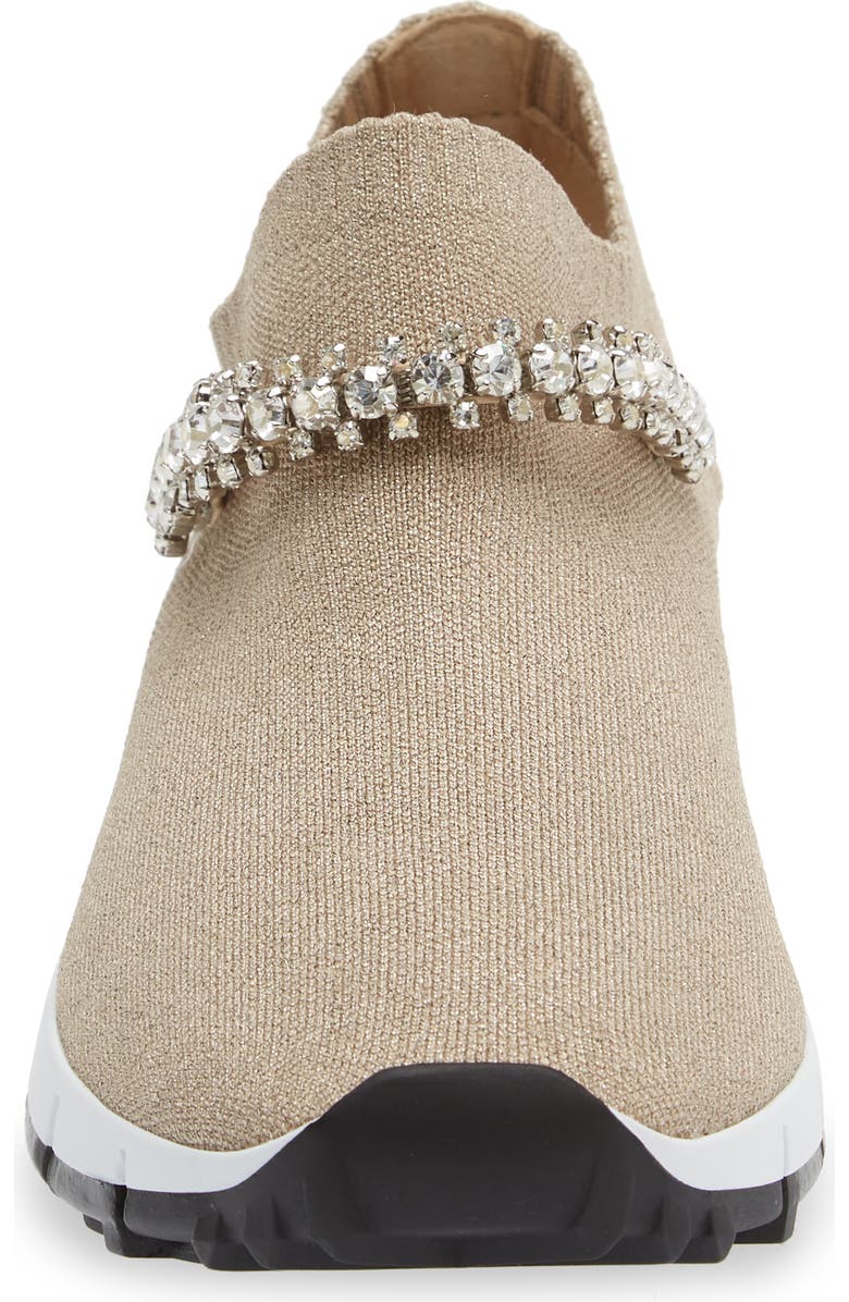 Jimmy Choo Verona Crystal Embellished Knit Sneaker, Alternate, color,
