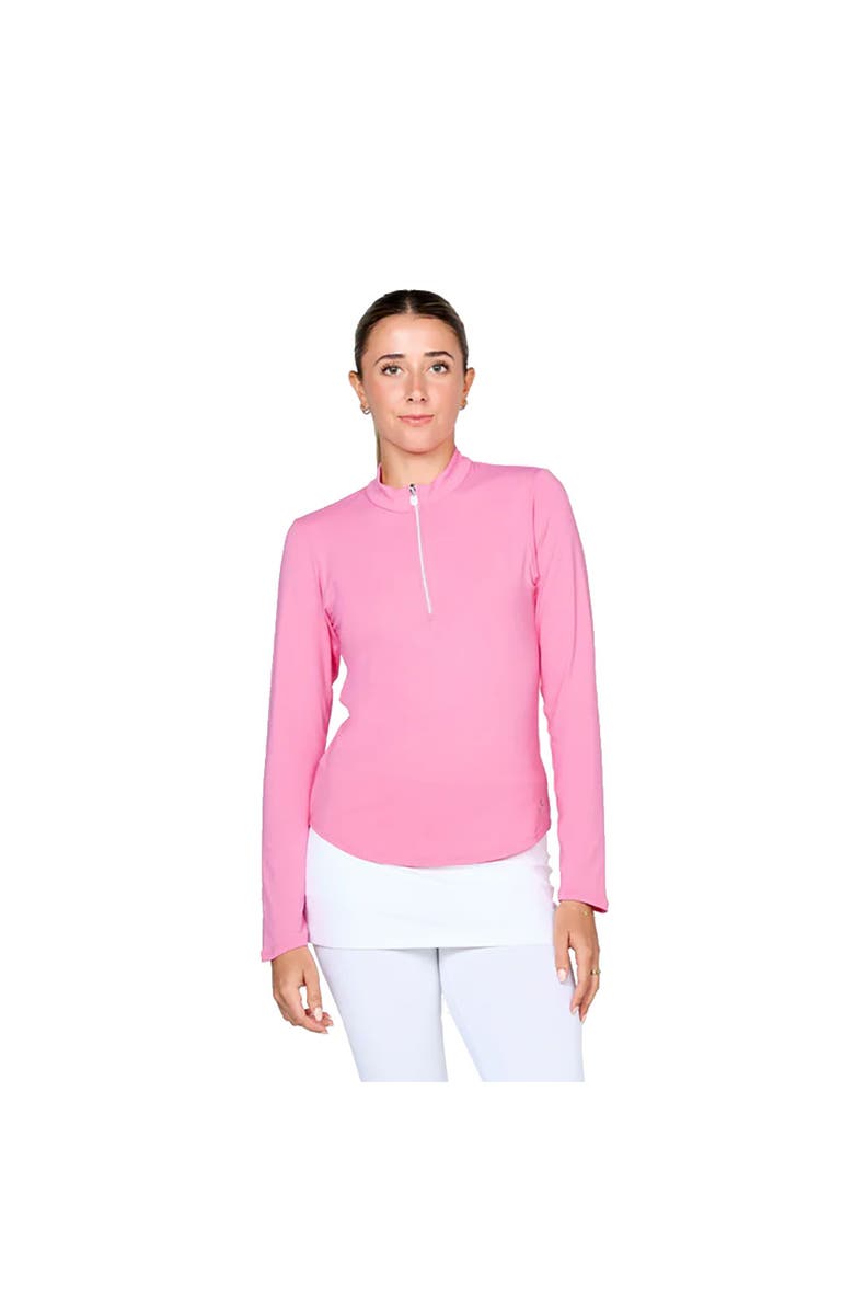 Sofibella UV Colors Womens Long Sleeve Golf Shirt, Main, color, Rosa