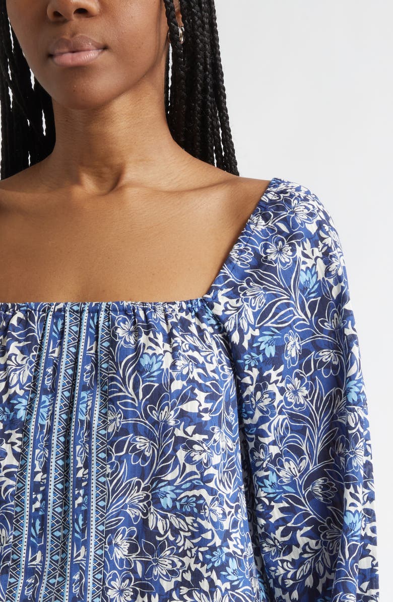 Ramy Brook Farah Floral Crop Pullover, Alternate, color, Navy Floral