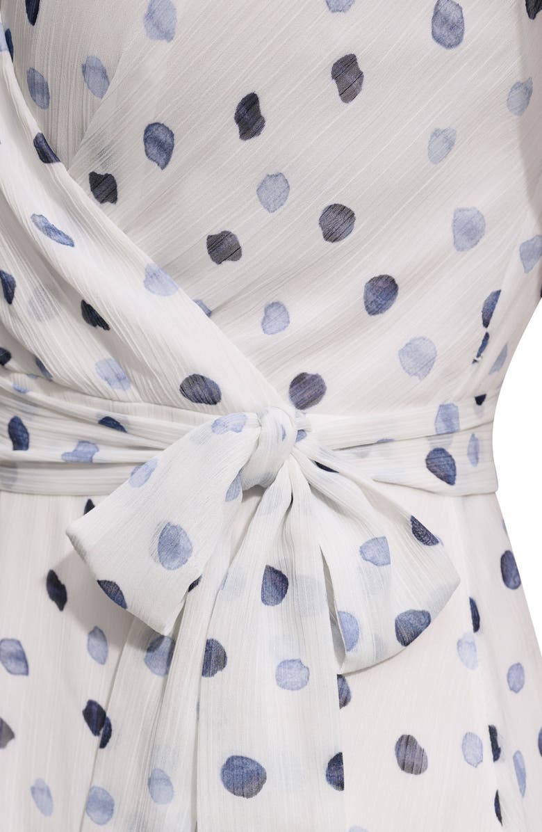 DKNY Polka Dot Fit & Flare Dress, Alternate, color, 