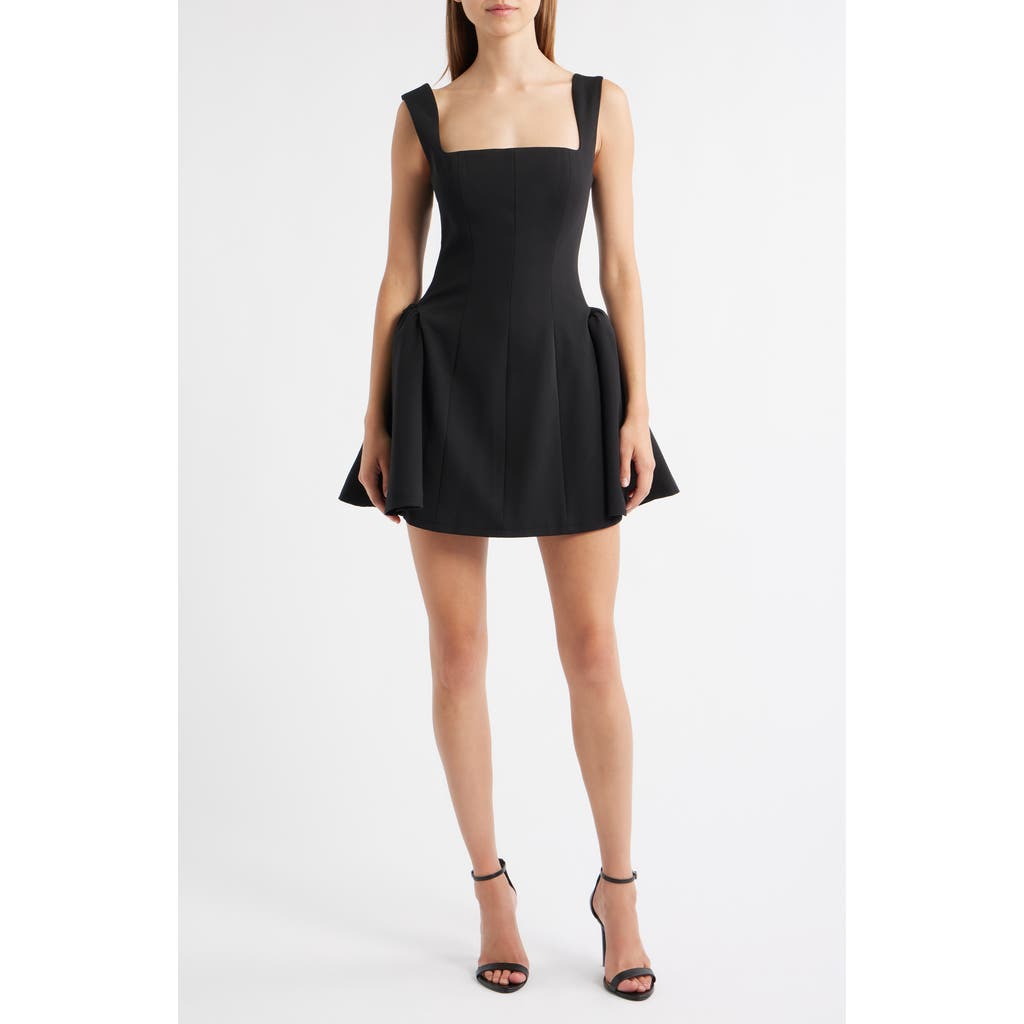 Delfi Collective Madi Fit & Flare Cocktail Minidress In Black