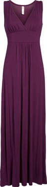 Loveappella V-Neck Jersey Maxi Dress