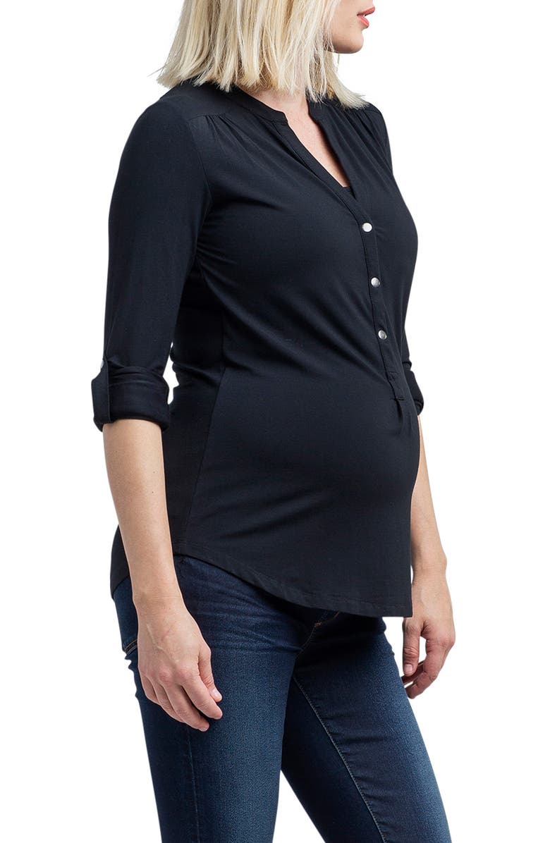 Nom Maternity Amelie Snap Front Maternity/Nursing Top, Alternate, color, 
