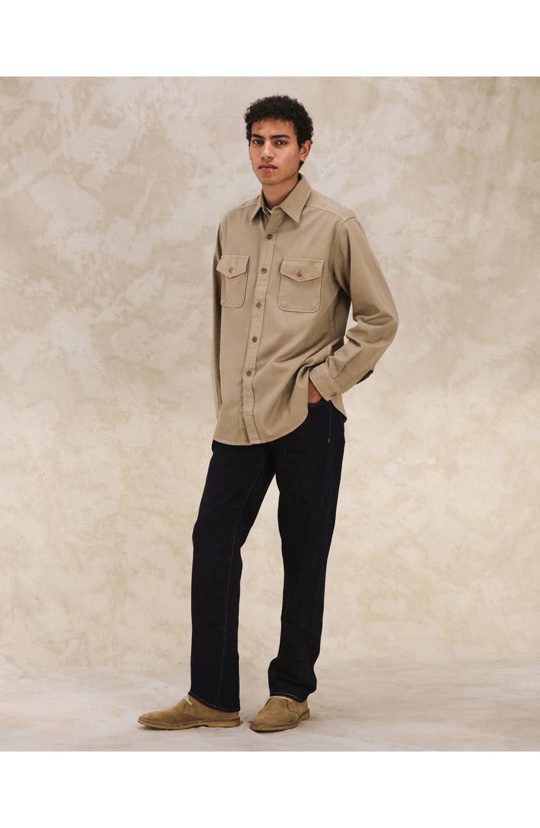 Fortela CPO Twill Cotton Overshirt, Main, color, Camel