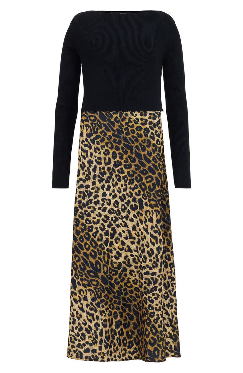 AllSaints Hera Crop Sweater & Midi Slipdress Set, Alternate, color, 