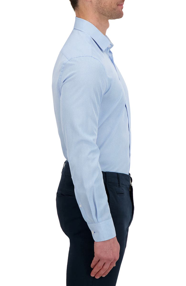 Report Collection Slim Fit Check Print Performance Dress Shirt, Alternate, color, 49 Light Blue