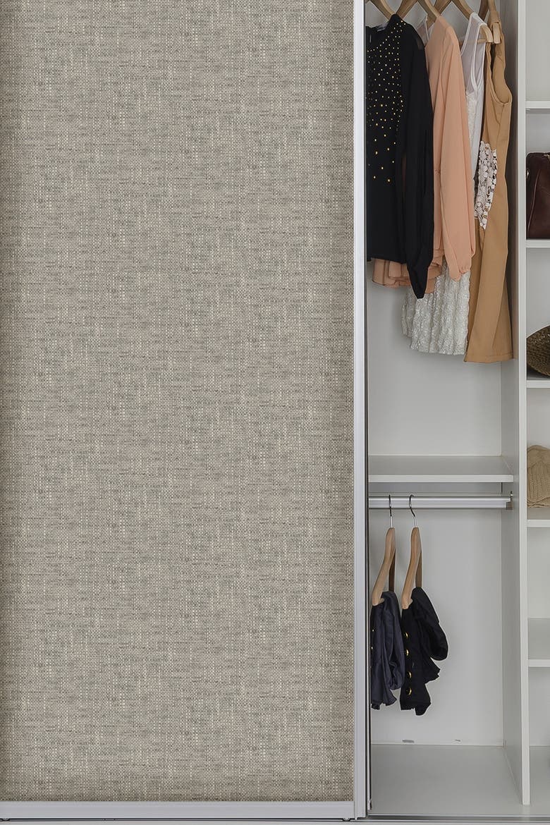 Grey Poplin Texture Peel & Stick Wallpaper, Alternate, color, GREY