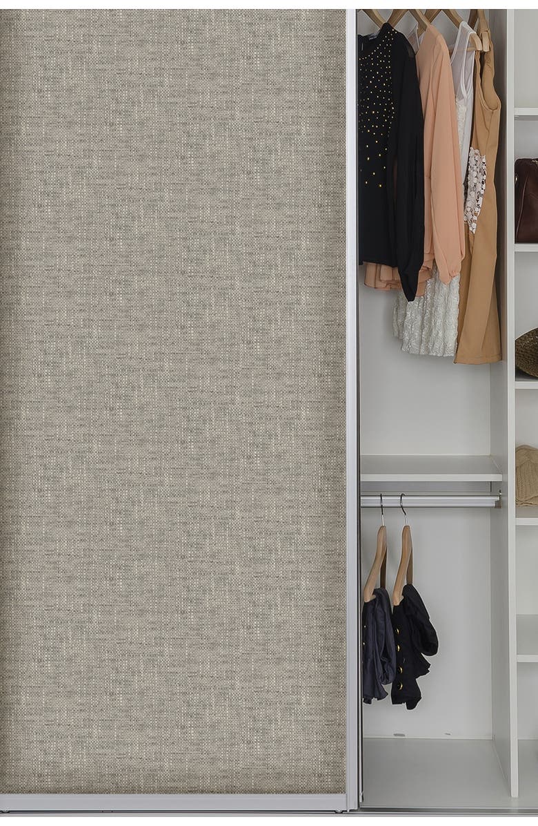 Grey Poplin Texture Peel & Stick Wallpaper