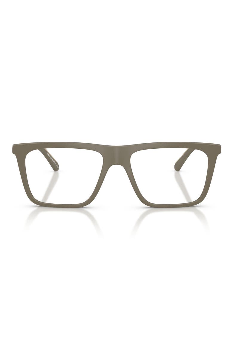 54mm Square Optical Glasses, Main, color, MATTE BEIGE / CLEAR