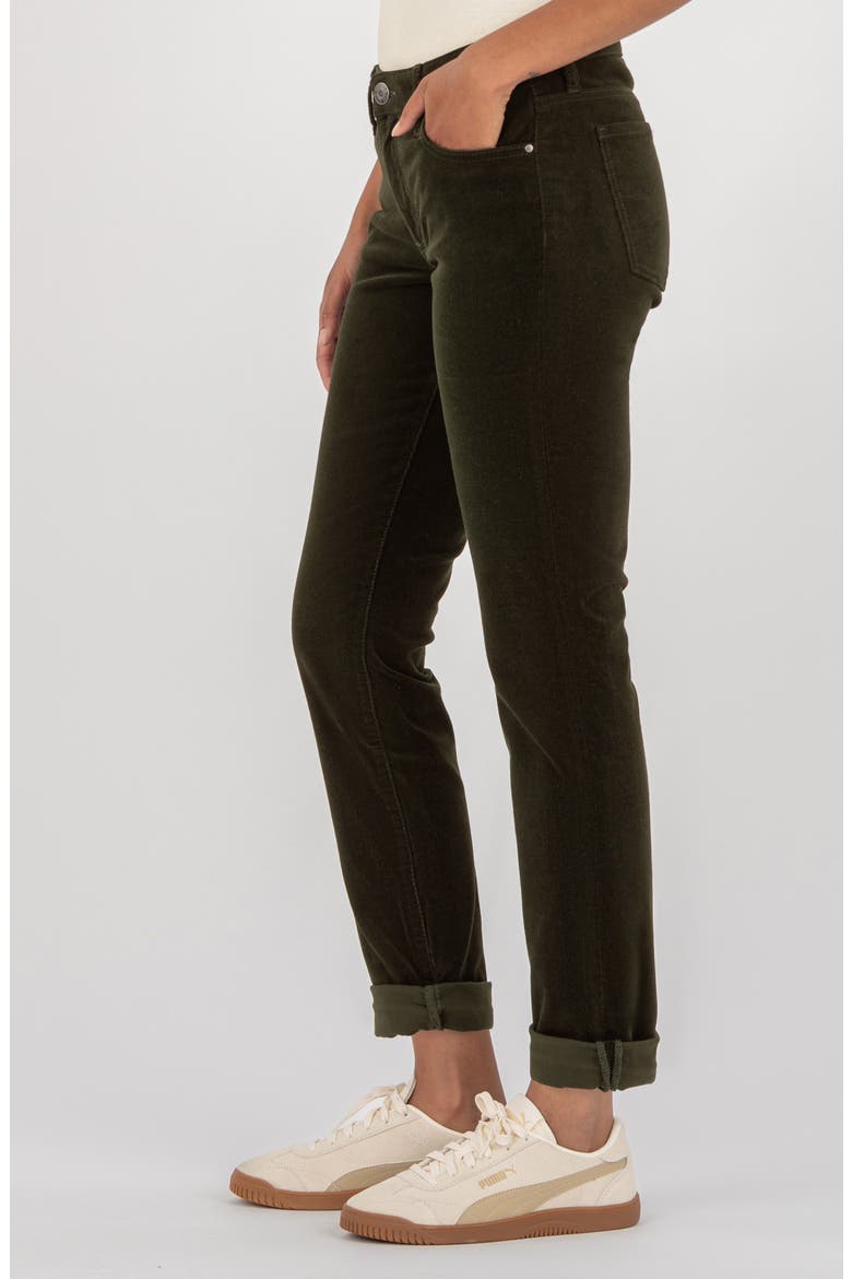 Catherine Stretch Cotton Corduroy Boyfriend Pants, Alternate, color, OLIVE JM